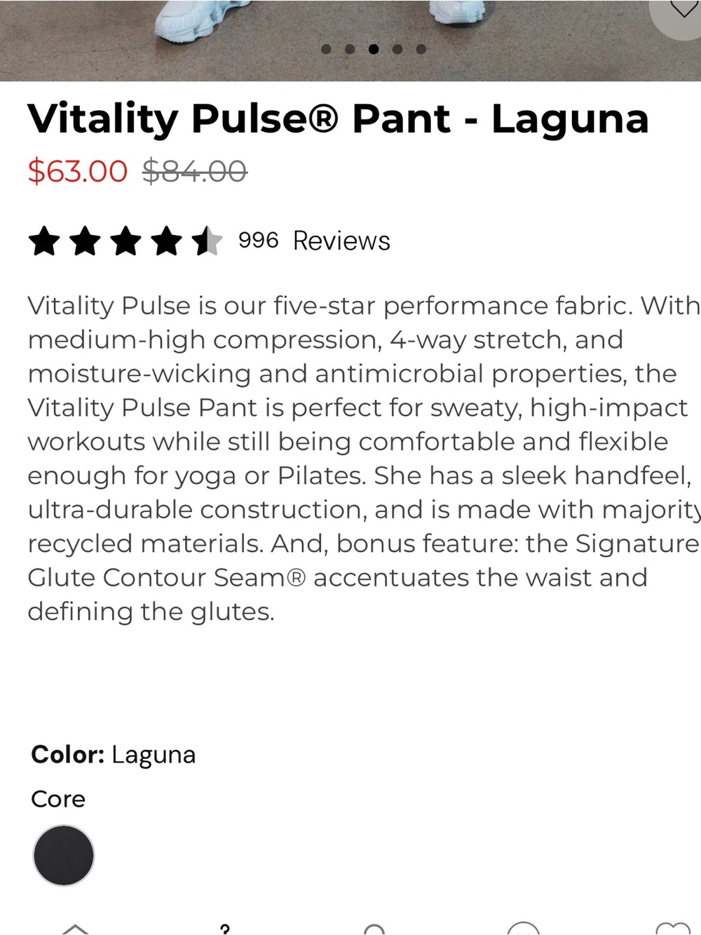 Vitality Plus Pant Laguna - Picture 2 of 4